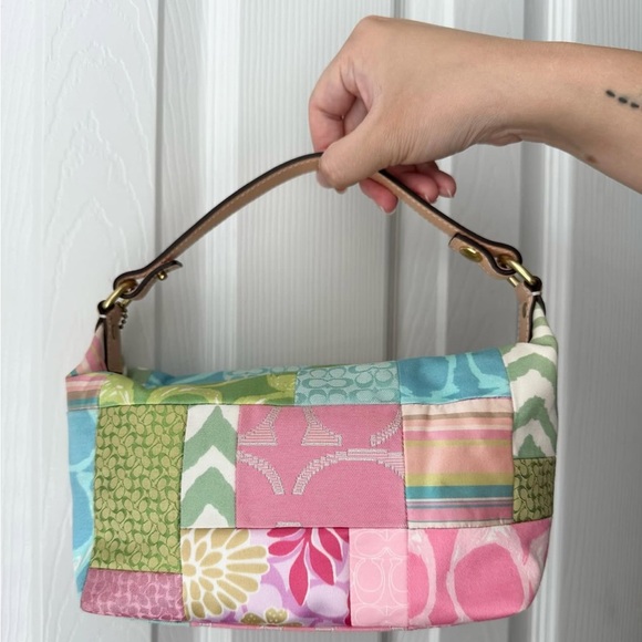 Y2K Coach Hampton Patch Work Pouch - Picture 2 of 5